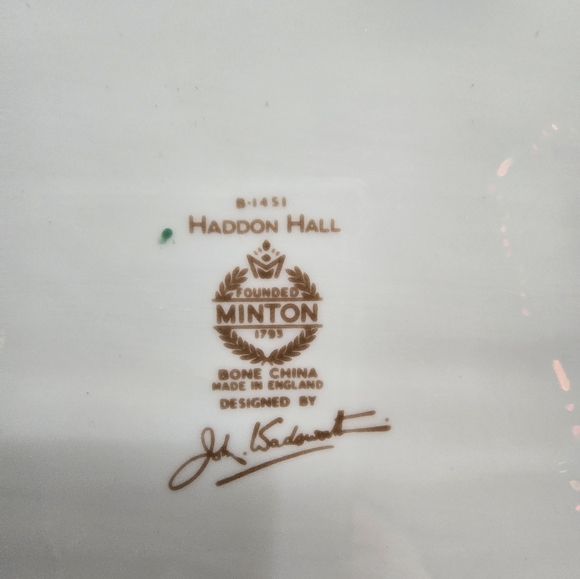 2 Haddon Hall Minton Bone China Oval Platters B-1451 13 3/4" × 10 34" B-1451 - Picture 11 of 12